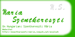 maria szentkereszti business card
