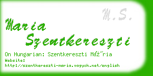 maria szentkereszti business card